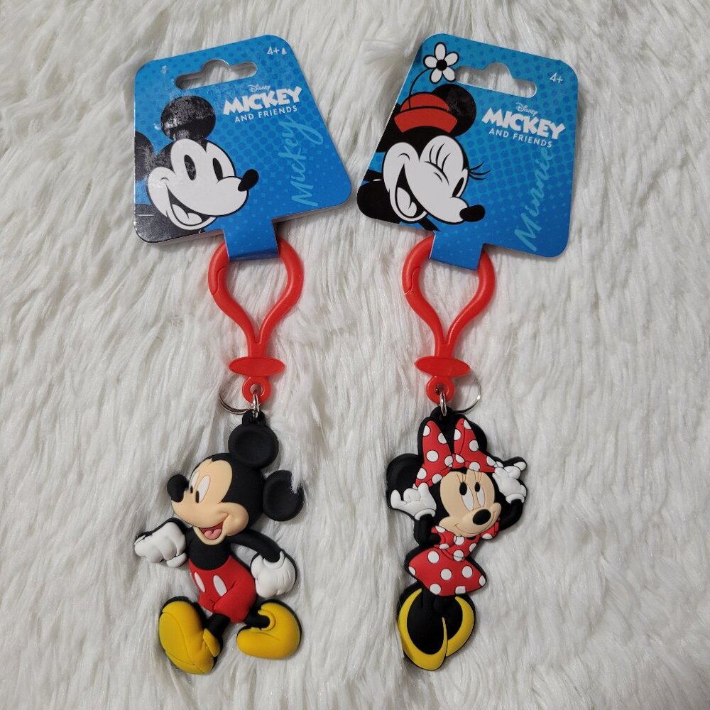Disney Mickey & Minnie Mouse Keychain Set